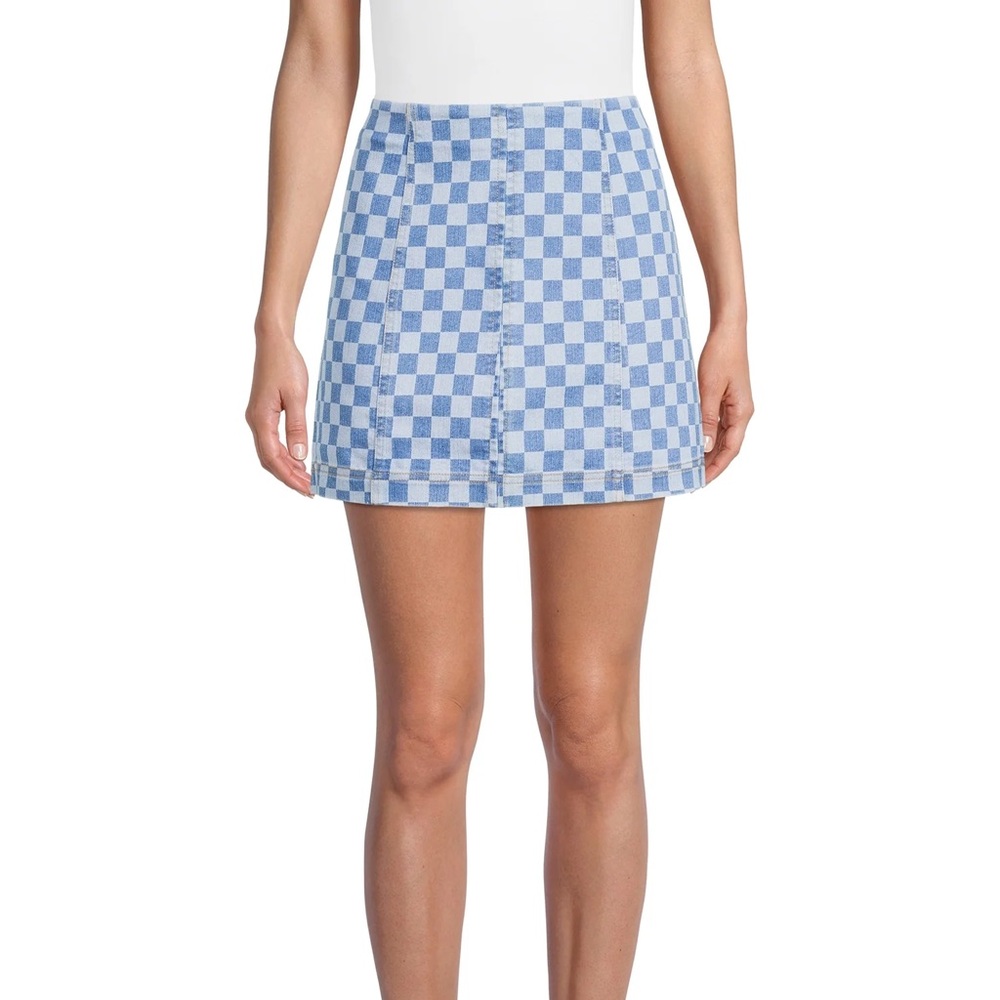No Boundaries | Woman’s Sz XXL | Blue Checkered Women's Skirt